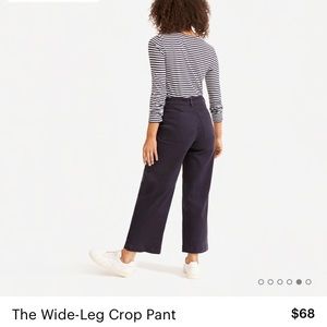 Everlane wide leg crop pants in red